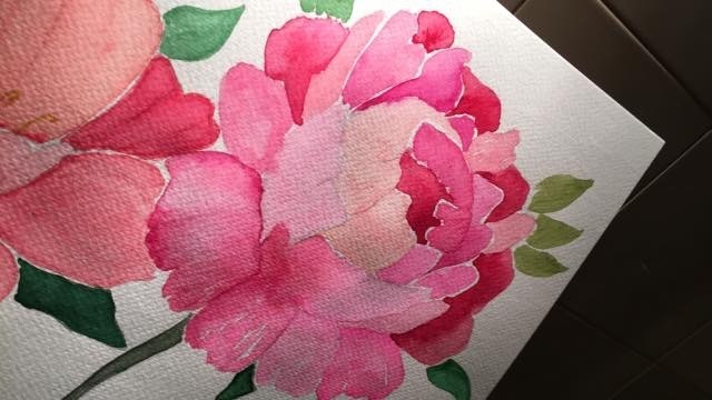 (CreativeWork) Flowers Modern watercolor by annalisa amato. Watercolour. Shop online at Bluethumb.