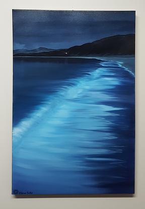 (CreativeWork) White Beach (Tasmania) by Elena Suto - Sun Angel Arts. Oil. Shop online at Bluethumb.