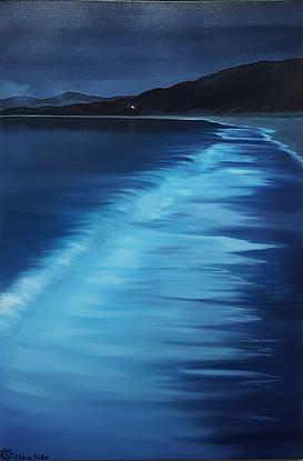 (CreativeWork) White Beach (Tasmania) by Elena Suto - Sun Angel Arts. Oil. Shop online at Bluethumb.