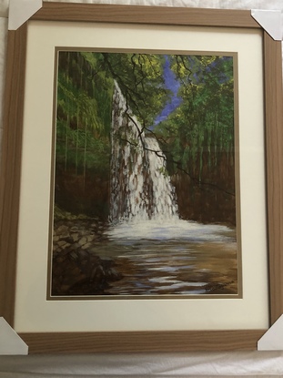 (CreativeWork) Killen Falls by Jacqueline Costaganna. Acrylic. Shop online at Bluethumb.