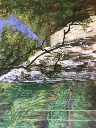 (CreativeWork) Killen Falls by Jacqueline Costaganna. Acrylic. Shop online at Bluethumb.