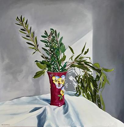 (CreativeWork) The eldest daughters vase by Sandra Jenkins. Oil. Shop online at Bluethumb.