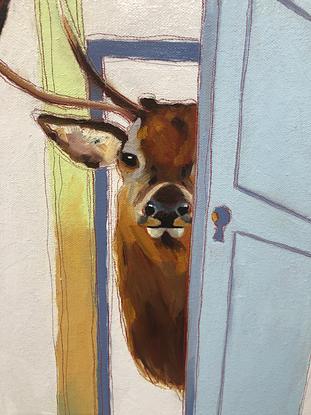 (CreativeWork) COME IN DEER by GILL PEDRANA. Oil. Shop online at Bluethumb.