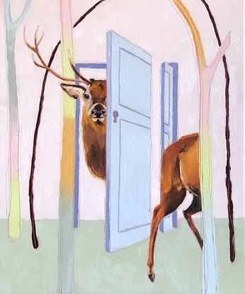 (CreativeWork) COME IN DEER by GILL PEDRANA. Oil. Shop online at Bluethumb.