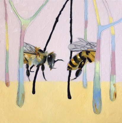 (CreativeWork) BEEZ KNEEZ II by GILL PEDRANA. Oil. Shop online at Bluethumb.