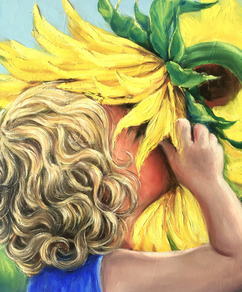 (CreativeWork) Summer kiss by Irina Redine. Oil. Shop online at Bluethumb.