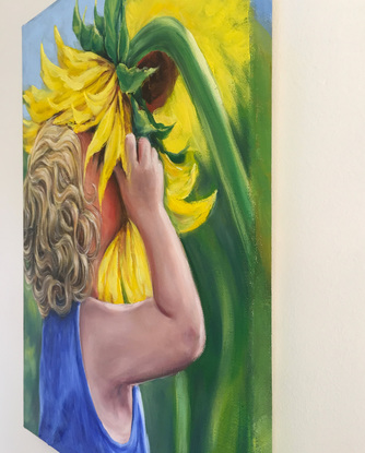 (CreativeWork) Summer kiss by Irina Redine. Oil. Shop online at Bluethumb.