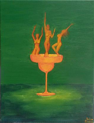 (CreativeWork) Drink by Ambra Sandrini. Acrylic. Shop online at Bluethumb.