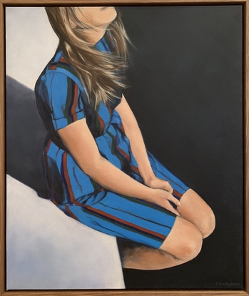 (CreativeWork) Blue Dress by Christine Huntley Harris. Acrylic. Shop online at Bluethumb.