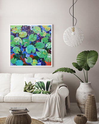 (CreativeWork) Tasman Lily Pond  No. 16 by Joseph Villanueva. Acrylic. Shop online at Bluethumb.