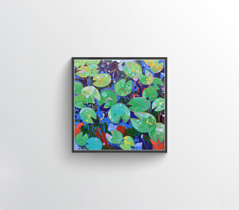 (CreativeWork) Tasman Lily Pond  No. 16 by Joseph Villanueva. Acrylic. Shop online at Bluethumb.