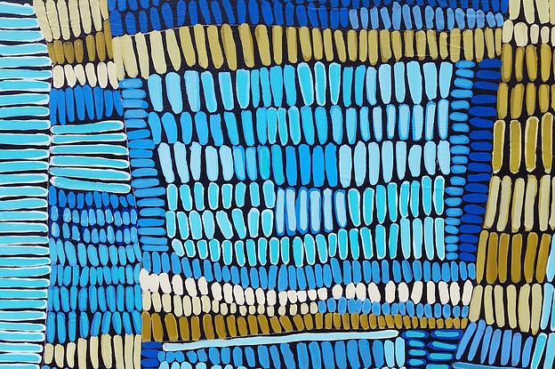 (CreativeWork) Aqua  by Indigo Redington. Acrylic. Shop online at Bluethumb.