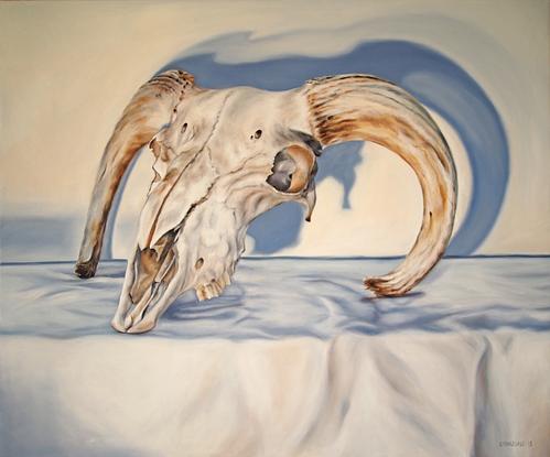 (CreativeWork) The ram by Al Strangeways. Oil. Shop online at Bluethumb.