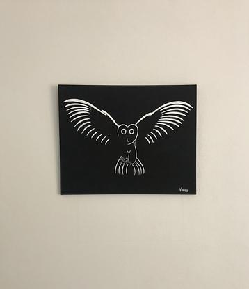 (CreativeWork) Barn Owl by Vanessa Arnold. Acrylic. Shop online at Bluethumb.