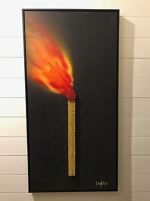 (CreativeWork) It's lit. by Sam Lucas. Acrylic. Shop online at Bluethumb.