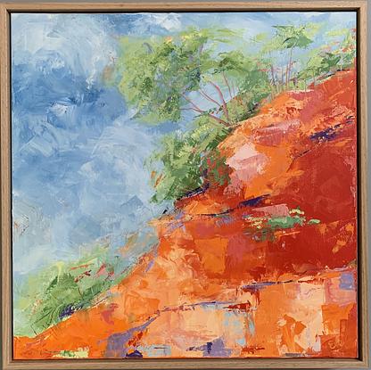 (CreativeWork) Over Roma Gorge - Northern Territory (framed original landscape) by Eve Sellars. Acrylic. Shop online at Bluethumb.