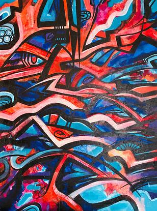 (CreativeWork) Graffiti one by Jon Dorne. Acrylic. Shop online at Bluethumb.