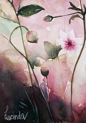 (CreativeWork) Wildflowers by Lucinda Leveille. Watercolour. Shop online at Bluethumb.