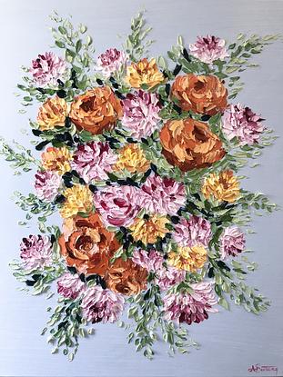 (CreativeWork) Flowers Blooming  by Ashley Bunting. Oil. Shop online at Bluethumb.