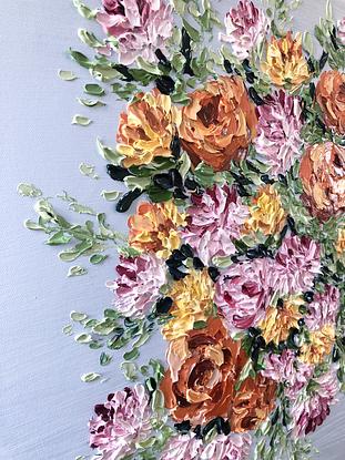 (CreativeWork) Flowers Blooming  by Ashley Bunting. Oil. Shop online at Bluethumb.