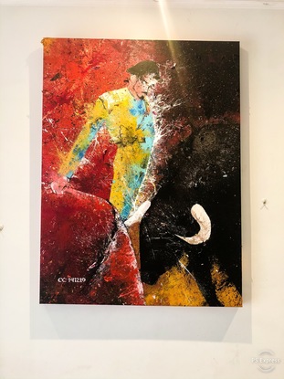 (CreativeWork) Coraźon Valiente ("Braveheart") by Christopher Chavez. Acrylic. Shop online at Bluethumb.