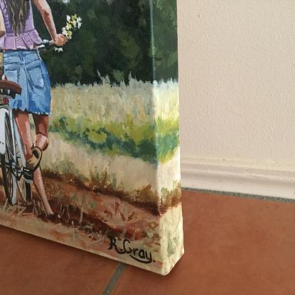 (CreativeWork) The Bike Rider by Robyn Gray. Acrylic. Shop online at Bluethumb.