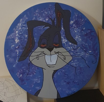 (CreativeWork) Bugs Bunny by Barbora Valcekova. Acrylic. Shop online at Bluethumb.