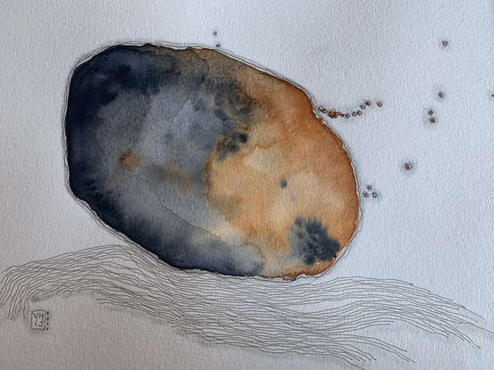 (CreativeWork) Rolling Stone #2 by Jayne Walker. Watercolour. Shop online at Bluethumb.