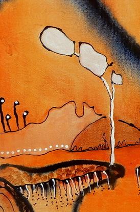 (CreativeWork) Desert Song by Doodie Herman. Acrylic. Shop online at Bluethumb.