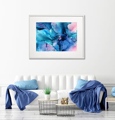 (CreativeWork) Shades of Lavender and Blue- original art 56x76cm on paper -needs framing  by __pete+chrissy angelheart. Mixed Media. Shop online at Bluethumb.