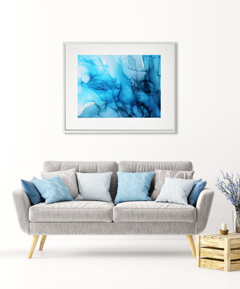 (CreativeWork) Blue Crystal - original art 56x76cm on paper -needs framing by __pete+chrissy angelheart. Mixed Media. Shop online at Bluethumb.