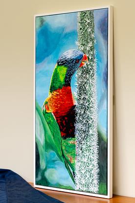 (CreativeWork) Balga Feeding Rainbows 3 by Rodney Black. Acrylic. Shop online at Bluethumb.