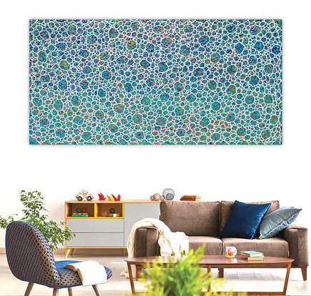 (CreativeWork) Coastal Pebbles Textural Large Abstract vs 2 - SAVE $100 by Miranda Lloyd. Mixed Media. Shop online at Bluethumb.