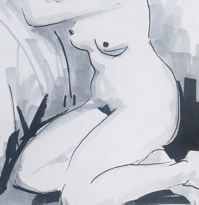 (CreativeWork) Nude 16 by Greg Li. Drawing. Shop online at Bluethumb.