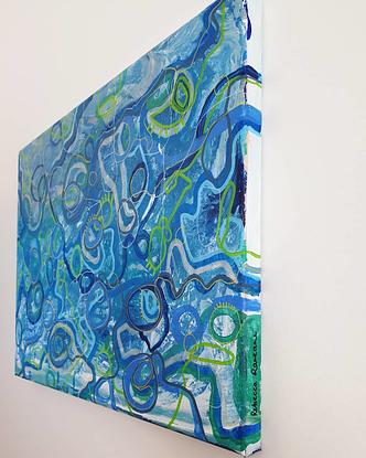 (CreativeWork) Underwater Dreaming by Rebecca Raveane. Acrylic. Shop online at Bluethumb.