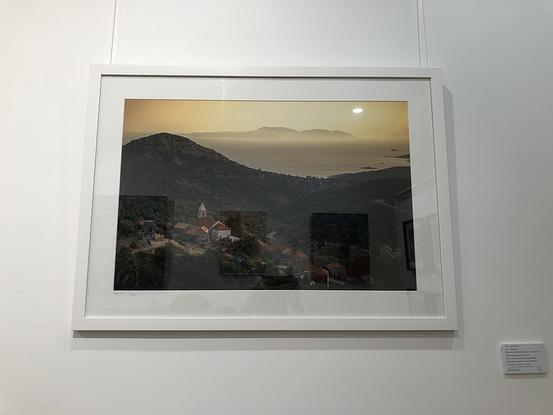 View of small village, mountains and Adriatic Sea