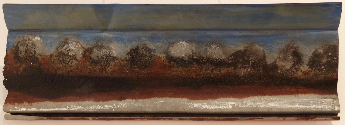 (CreativeWork) River And Bush 2 by Joanne Mulcahy-Zubani. Mixed Media. Shop online at Bluethumb.