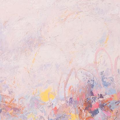 Abstract with peach and grey background.