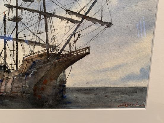 (CreativeWork)  Pirate Ship  by zijin liu. Watercolour. Shop online at Bluethumb.