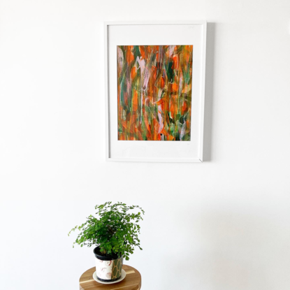 (CreativeWork) Orange Lavender Marmalade IV by Shi Wah Tse. Acrylic. Shop online at Bluethumb.