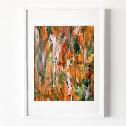 (CreativeWork) Orange Lavender Marmalade IV by Shi Wah Tse. Acrylic. Shop online at Bluethumb.