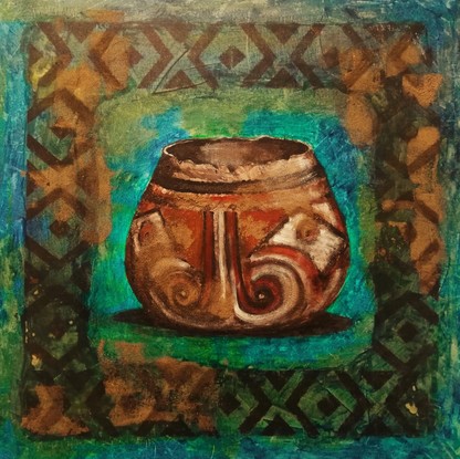 (CreativeWork) ANCESTRAL BOWL  by INDIA O HARA ANDREOLI. Acrylic. Shop online at Bluethumb.