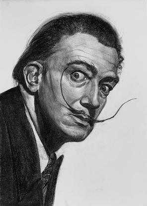 (CreativeWork) Portrait of Dali by zijin liu. Drawing. Shop online at Bluethumb.