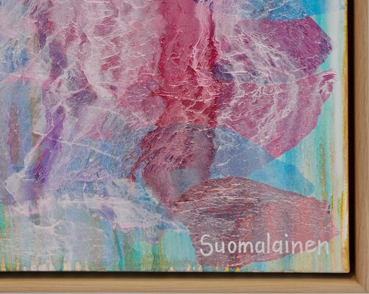 (CreativeWork) DELUGE FUSHIA by Catherine Suomalainen. Mixed Media. Shop online at Bluethumb.