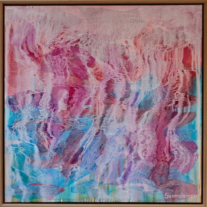 (CreativeWork) DELUGE FUSHIA by Catherine Suomalainen. Mixed Media. Shop online at Bluethumb.