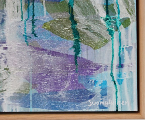 (CreativeWork) DELUGE CYAN by Catherine Suomalainen. Mixed Media. Shop online at Bluethumb.