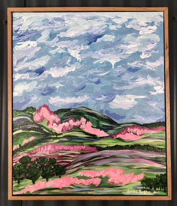 (CreativeWork) Pretty in Pink by Anna Charlton. Acrylic. Shop online at Bluethumb.