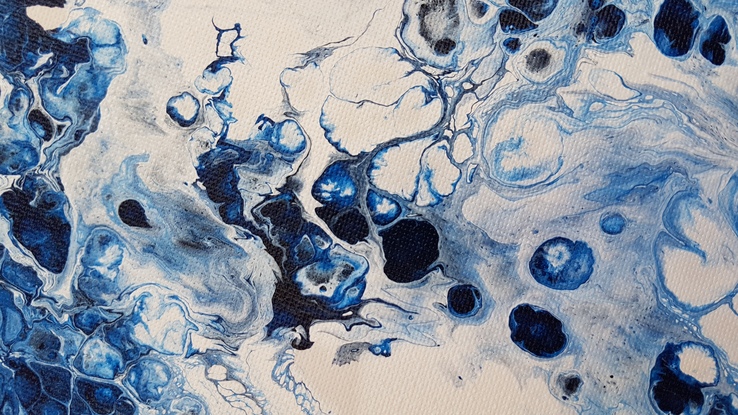 (CreativeWork) Ocean Bubbles by LINA Basile. Acrylic. Shop online at Bluethumb.