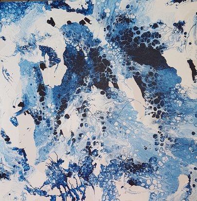 (CreativeWork) Ocean Bubbles by LINA Basile. Acrylic. Shop online at Bluethumb.