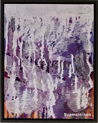 (CreativeWork) Deluge - Purple Haze by Catherine Suomalainen. Mixed Media. Shop online at Bluethumb.